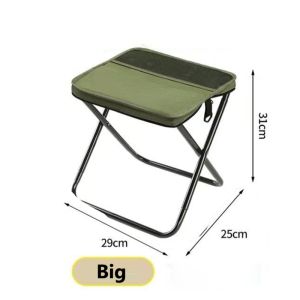 Outdoor Portable Fishing Stool with Mesh Bag Zipper Bag Folding Chair Lightweight Integrated Storage Chair for Camping
