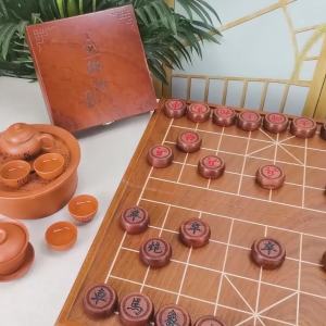 Chinese Chess Set Board Games For Family Chess Board Carrom Board Full Set Solid Wood Folding Gift 中国象棋