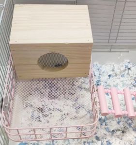 Hamster Cage Two-Layer Viewing Balcony Djungarian Hamster Flower Branch Totoro Sugar Glider Iron Two-Layer Platform Attic Anti-Gnawing