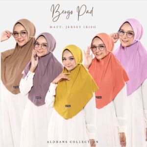 Jilbab Instan Bergo Pad Matt Jersey Irish by Al-Dhans