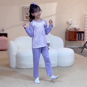 Kids Pajamas Girl Japanese-style Long Sleeve Nightgown Baju Perempuan Korea 休閒睡衣 Pajama Girl