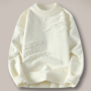 Autumn and Winter Teenagers Sweater Men Fleece-lined Thickened Student K-style Trendy Mink Fur Knitted Sweater