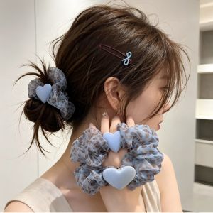 V.C.I | Lazy Leopard Hearts Netted Poufy Headbands