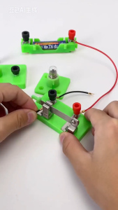 STEM Circuit Experiment Kit 26Pcs Kids Science Educational Learning Physics DIY Series Parallel School Project Toy Gift