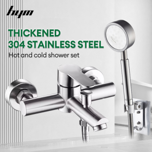 HYM Stainless Shower Mixer Faucet Valve Heater Bathtub Faucet Bathroom Hot and Cold Shower Set with Faucet