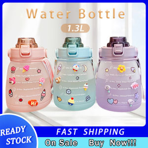 Gradient Water Bottle Portable Drink Kettle Lovely Pot Belly Cup Student Strap Water Outdoor Straw Cup
