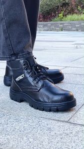 Sizes 37-46 High Top Labor Protection Shoes Anti Impact and Anti Stab Safety Mens Shoes