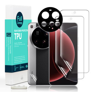 Ibywind For Xiaomi 15 Ultra 5G Screen Protectorwith 2Pcs Flexible TPU Film1Pc Camera Lens Protector1Pc Backing Carbon Fiber Film [Fingerprint ReaderEasy to install