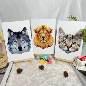 HIASAN DINDING KUCING SERIGALA HARIMAU SINGA WALL DECOR PAJANGAN POSTER DEKORASI DINDIN KAMAR RUMAH