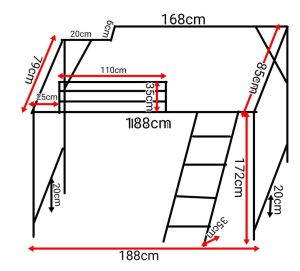 Loft bed customiz for helper room singapore /unity/store room/bomb shelter
