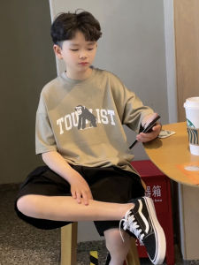 Boys ผ้าฝ้าย เสื้อยืดแขนสั้น ฤดูร้อน สไตล์ใหม่ ลำลอง หลวม Fit เสื้อผ้าเด็ก ระบายอากาศได้ดี สบาย Street แฟชั่น