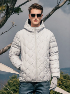 Enjeolon | Lightweight Warm Hooded White Duck Down Jacket