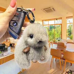 QIWEILANG | Faux Mink Rabbit Bag Charm Keychain Accessory