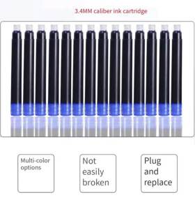 HERO | 10 Chiếc Hộp Mực Tiêu Chuẩn 3.4 Mm Lỗ Khoan Cho Anh Hùng Bút Máy Có Thể Thay Thế Đổ Lại Hàng Ngày Bút Viết Phụ Kiện