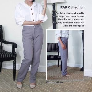 Celana Kancing Syakira Silver: Celana Kerja Nyaman & Stylish