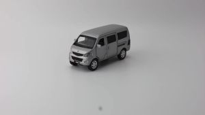 JKM Toy Alloy Car Model 1:32 Wuling Rongguang Van MPV Sound and Light Six-Door Steering Shock Absorber