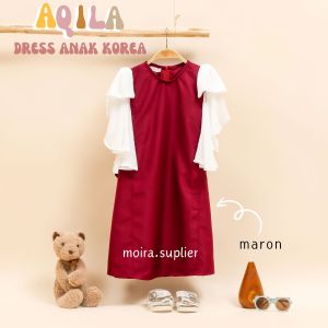 DRESS AQILA KEKINIAN BAHAN TOYOBO CERUTY BABYDOLL PREMIUM