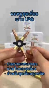 นมหนูเชื่อมแก๊ส LPG 5 ชิ้น นมหนูเชื่อมแก๊สแอลพีจี ชุดหัวเชื่อมแก๊ส LPG นมหนูหัวเชื่อมแก๊ส LPG ครบชุด 5 เบอร์ นมหนู 2 ชั้น วัสดุคุณภาพดี