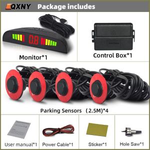 4 Parking Sensor Kit Rear Backup Radar System Parktronic Reverse Assist Distance Detection Vehicle Buzzer Alarm Original