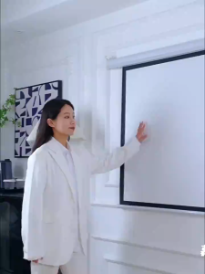 PENTAPRIME 60-100 inch Electric Projector Screen with remote control Projector Screen for wall roll