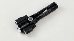 ⭐⭐⭐⭐⭐Senter LED Rotating Zoom Cree XM-L T6 + 2 x XPE 15000 Lumens - KS-738