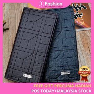 iFASHION 1336 Men Casual Long Wallet Purse Pouch Zip Coin Lelaki Beg Duit Dompet Panjang