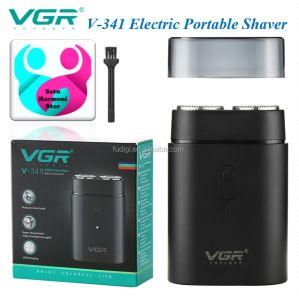 Malaysia VGR Shaver V341 Beard Shaver Beard Cutting Machine Mens Shaver Dual Rotator Cutting Blades