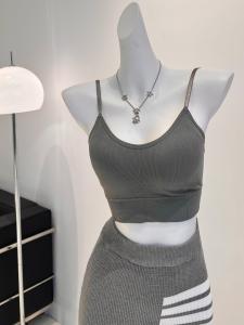 Y2852 Beauty Back Underwear with Chest Pad U Collar Outwear Inner Wear Base Bra Tube Top One-Piece Camisole for Women