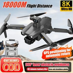 2024 DJI Class Drone 8K Camera Digital Mapping GPS Camera Drone Flight Distance 18000m High 800m 5G Professional 8K 3-Axis Gimbal Camera Strong Wind Resistance Laser Obstacle Avoidance One Key Flyback Low Power Return