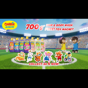 CARRIE JUNIOR Hair & Body Wash - Apricot Yoghurt [1000g/475g/700g] [New Toy] Nourishing & Moisturising Skin