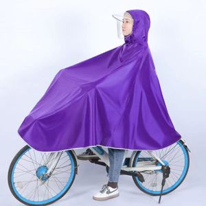Riding Raincoat for Adults with Double Brim and Thickening