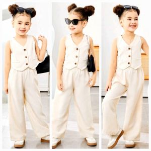 Casual Plain Color Girl Vest and Pants Set Terno - classy and elegant - timeless classic - timeless piece - casual office or party - classic piece - super kapal ng tela - hindi kayo magsisi - our aim is to produce quality clothes - premium fabric - e