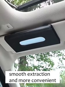 Car Tissue Box Towel Sets Car Sun Visor Tissue Box Holder Car Automobile Interior Accessories Organizers Compartments