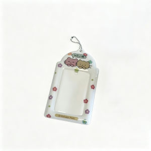 New Korea Cute Photo Card Holder 3 inch Photo Card Case Kpop Idol Photocard Holder Photo Protective Cover Pendant Keychain Gift
