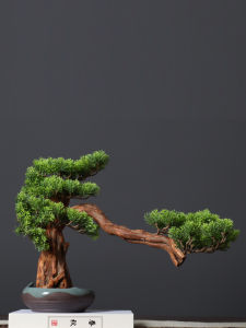 Chinese Style Artificial Welcome Pine Plant Ornament