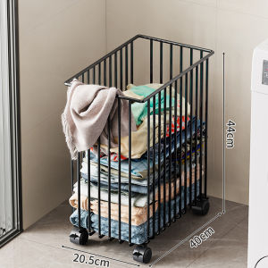WUBUWEI | Bathroom Laundry Hamper With Wheels Folding Storage Basket