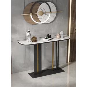 Hallway Cabinet Table Porch Console Table Long Table Hallway Console Table Side Console Table Semicircle Stone Plate malist Modern malist 玄关桌
