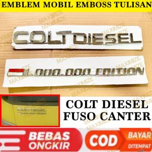 Emblem Tulisan Colt Diesel 1.000.000 Edition Fuso Canter Mobil Chrome