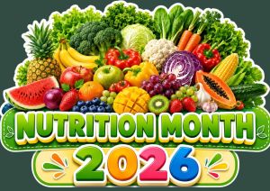 Laminated Waterproof Nutrition Month Headdress Thick Photopaper Go Foods Grow Foods Glow Foods with Vegetables and Fruits Key Attributes: Stay Hydrated Stay Active Be Strong Eat Healthy Live Healthy Scene: Educational Display for Health Awareness.