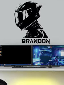 Dép Xe Máy PVC Chống Thấm Nước Chống Thấm Ẩm Trang Trí Tường Nhà Họa Tiết Bóng Người Đua Xe Off-road Đơn Giản Hiện Đại