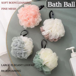 Shower Bath Ball Wash Scrubber Mesh Soft Puff Sponge Pouf Loofahs Mesh Bath Ball Rich Bubbles Body Flower Bath Sponge Brush Dead Skin Pores Exfoliating Skin Cleaner 沐浴球