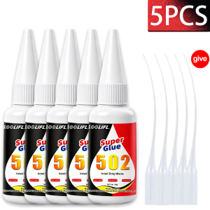 LOOLIFL 502 20ML Instant Transparent Medium Thick Viscosity Adhesive Fast Curing For Repair Shoe Plastic Home Decor DIY Kit Fix
