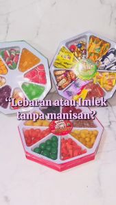 Hampers / Parcel Paket Lebaran Permen Jelly Coklat Manisan Buah Campur Preserved fruits Permen Imlek China Chinese New Years Chen Liang Ji Manisan Buah Kering / Permen Manis Hoki Luck 8 Persegi Patko Manisan Buah & Patko Permen khas Imlek / Permen Segi 8