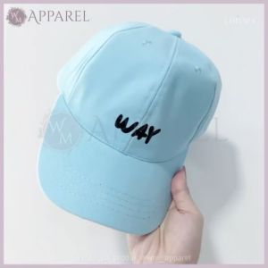 WM APPAREL Topi baseball Way Tumblr Korean style Anak tanggung dan dewasa Premium quality washed cotton fabric
