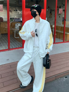 Jiaxun | Mens Casual Sportswear Set Zippered Jacket Pants