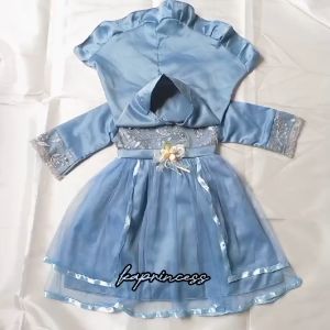 Gamis Bayi Warna Denim Sky Blue 6 12 Bulan Terbaru 2024 Setelan Hijab Baju Muslim Anak Perempuan 2 3 Tahun Terlaris Warna Biru Denim Blue Gaun Dress Muslimah KA65