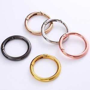 Khóa Móc Khóa Kim Loại Hợp Kim-zinc Vòng Lò Xo Tròn Cỡ Lớn Cho Túi Xách Và Khóa Móc Treo Tròn