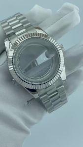 40MM Miyota 8285 Case Watch Case Sapphire Crystal Glass Stainless Steel Case Fit 31mm Dial 8285 Movement Watch Parts