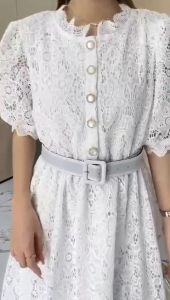 [Basica Moda] 52702 Gaun Dress Midi Wanita Belliva Lace