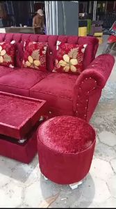 Sofa seribu kancing / sofa shape leter L model kancing